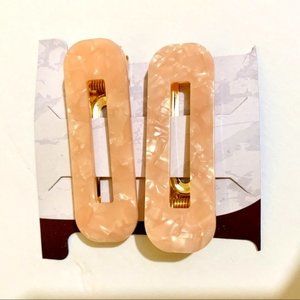 Cute hair clips shiny long strong gold 20